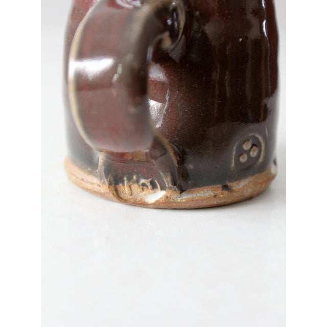 Contemporary Vintage Studio Pottery Mug For Sale - Image 3 of 12