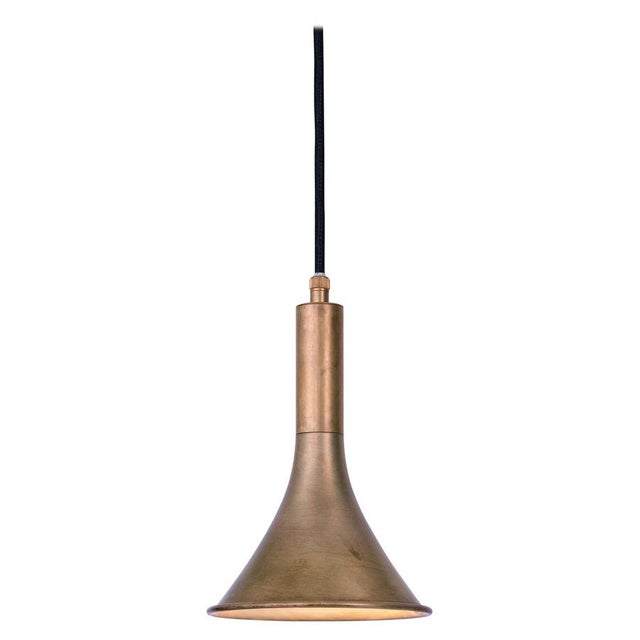 Raw Brass Megafon Ceiling Lamp by Jesper Ståhl for Konsthantverk For Sale - Image 6 of 6