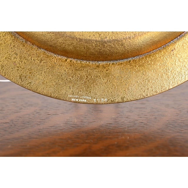 Early 20th Century Tiffany Studios New York Bronze Doré Plate or Charger For Sale - Image 5 of 7