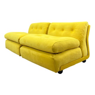 Yellow Two-Seater Sofa from B&B Italia, Set of 2 For Sale