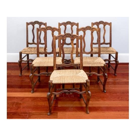 Dining Chairs Louis XV Rococo Vintage French 1950 - Set of 6 For Sale - Image 9 of 9