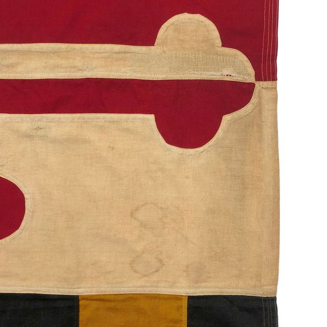 Textile Large Vintage Distressed Cotton State Flag of Maryland For Sale - Image 7 of 7