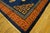 Textile 1920s Navy Blue Medallion Greek Key Antique Chinese Art Deco Knotted Rug For Sale - Image 7 of 9