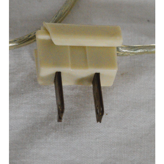 Metal 1970s Brass Octagonal Glass Side Table Floor Lamp For Sale - Image 7 of 9