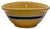 Antique Thick Yellow Ware 12 Inch Kitchen Mixing Bowl With Unusual 2 Color Blue Banded Decoration - Late 1800s. For Sale - Image 14 of 18