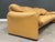 A post modern tan with yellow undertones leather Maralunga sofa designed by Vico Magistretti for Cassina. Minor wear and...