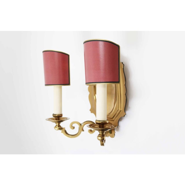 Baroque Hollywood Regency Brass Blaker Wall Lamp, Germany, 1980s For Sale - Image 3 of 7