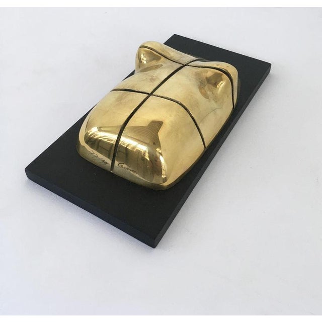 Black Vintage Italian Bronze Abstract Sculpture by Jiro Sugawara, 1980 For Sale - Image 8 of 18