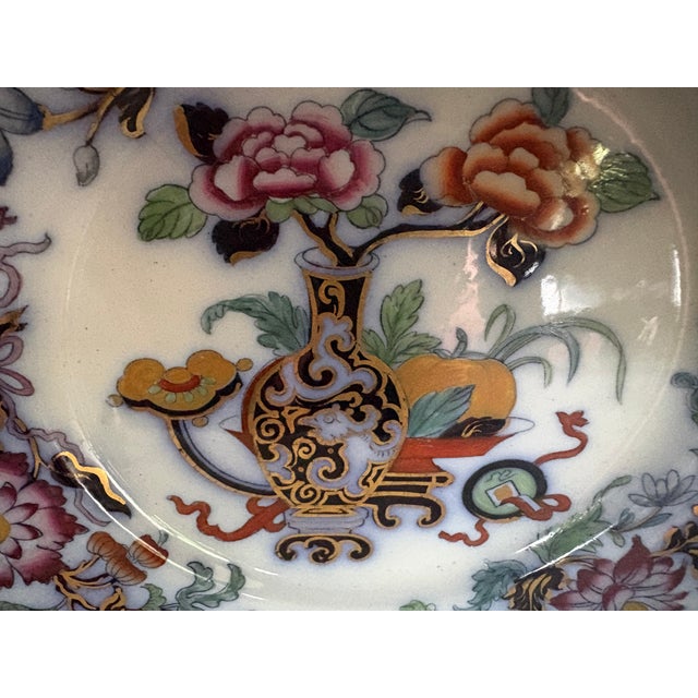 Navy Blue Imari Style English 19th Century Plate For Sale - Image 8 of 14