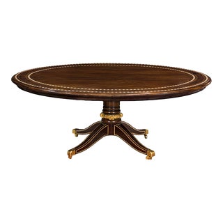 Walnut and Oak, Slight Oval Dining Table, by Ann Getty House , After Bullock For Sale