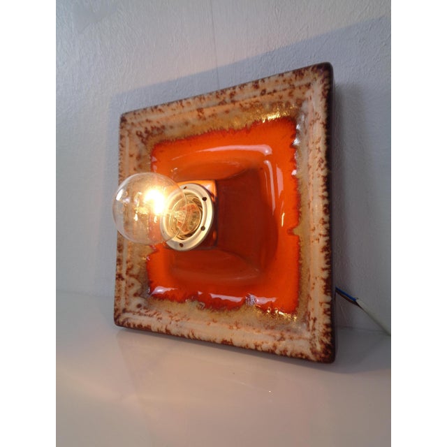 Pop Art Ceramic Wall Lamp, Germany, 1970s For Sale - Image 3 of 15