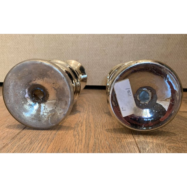 Early 20th Century Early 20th Century Mercury Glass Urns - Set of 2 For Sale - Image 5 of 10