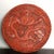 Carved Cinnabar Lacquer Round Lidded Box, Dragon & Cloud Chinoiserie Decorative Box For Sale - Image 4 of 9