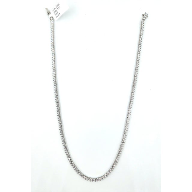 11.21 Ct 3-Prong Diamond Tennis Necklace For Sale - Image 9 of 9