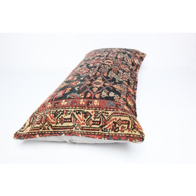 Oriental Antique Handwoven Lumpar Rug Pillow Cover -16'' X 32'' For Sale - Image 4 of 11