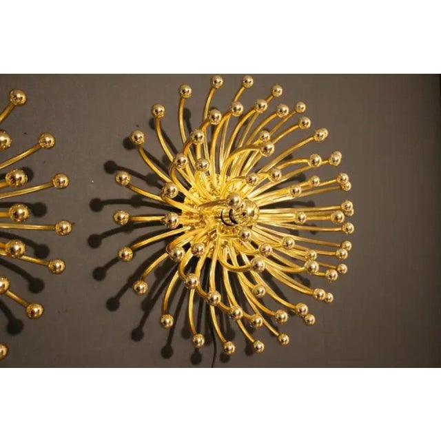 Gold Pistillo Wall Lamps by Valenti Milano, 1980, Set of 2 For Sale - Image 4 of 18