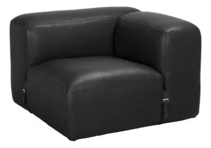NOIR Augustus Modular Sofa, Right Corner, Santosa Matte Black