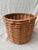Boho Chic Vintage Large Round Wicker Basket For Sale - Image 3 of 12