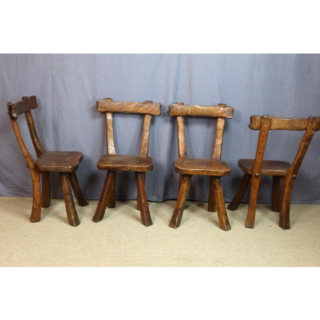 Brutalist Chairs, 1990s, Set of 4 For Sale - Image 4 of 7