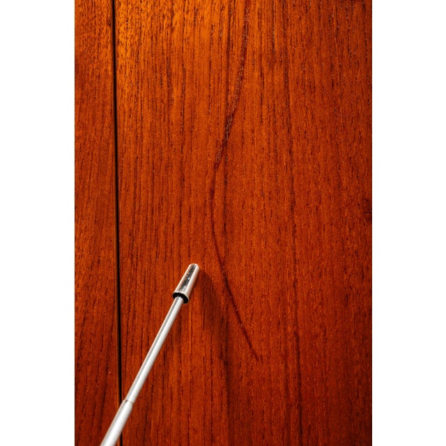 Restored Mid-Century Modern Space Saver Minimalist Hide Away Dropleaf Table W/ 4 Hidden Folding Chairs, Romania, C. 1960's For Sale - Image 17 of 18