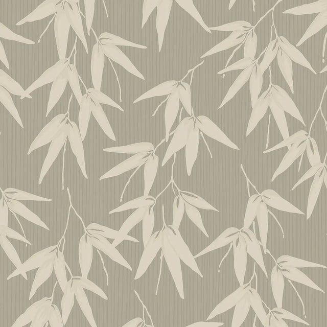 Sample - Borastapeter Bamboo Garden Wallpaper in Sage For Sale