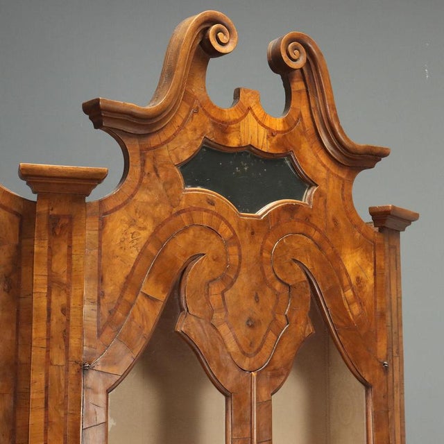 Walnut and Burl Walnut Trumeau, Italy, 20th Century For Sale - Image 4 of 14
