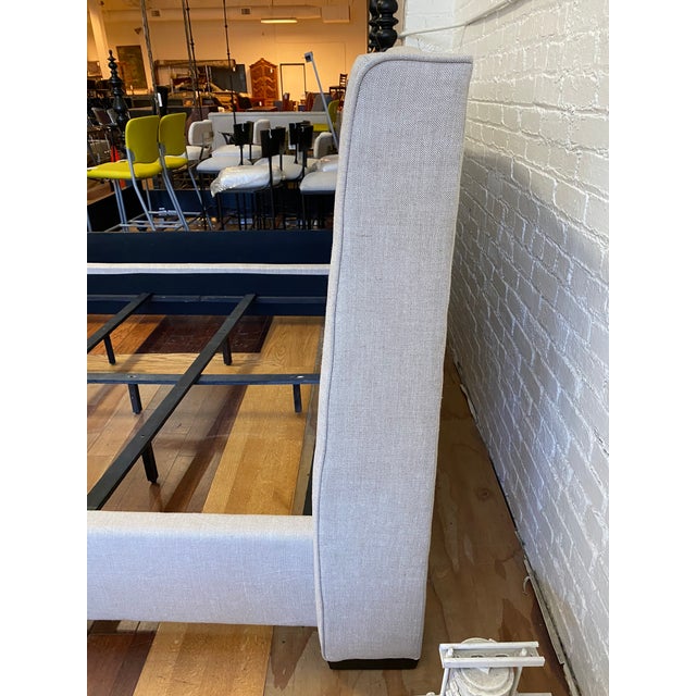 Eastern King Size Saatva Minori Natural Linen Bed Frame Chairish