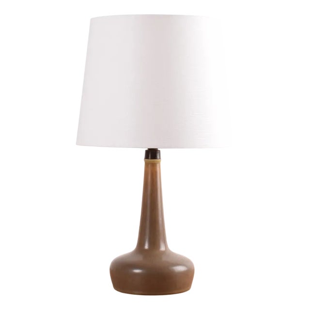 Mid-Century Modern Danish Table Lamp with Lampshade from Le Klint, 1960s For Sale