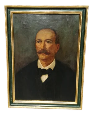 Carlo Ceroni, Portrait, 1870, Oil on Canvas, Framed