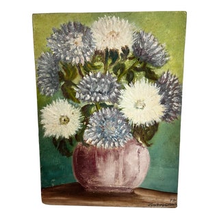 Original Art Still Life, Canvas on Board, Signed by Artist 1972 For Sale