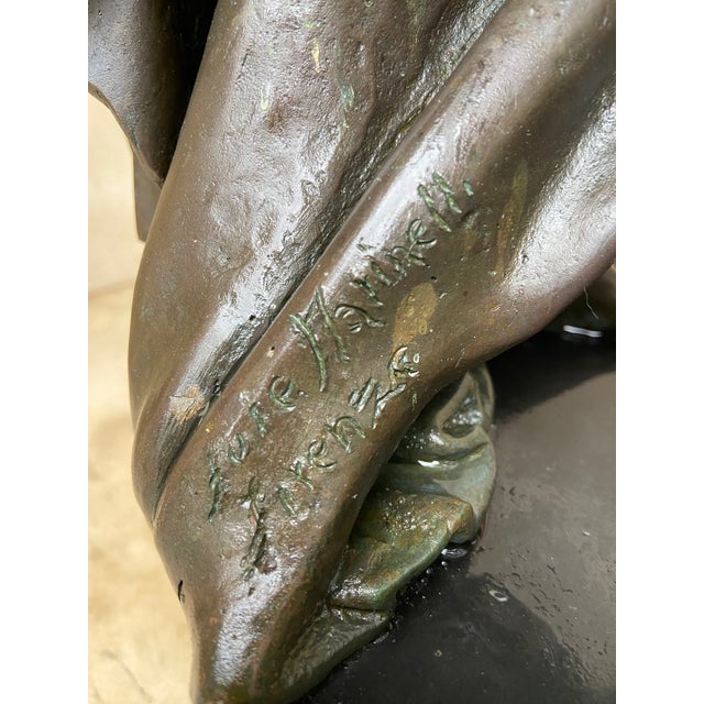 Mid 20th Century Italian Patinated Bronze Statuary Sculpture of Jupiter For Sale - Image 10 of 12