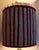 Wood Large Vintage Table Lamp with Mahogany Base, Brass Trim and Fabric Shade, 1970s For Sale - Image 7 of 9