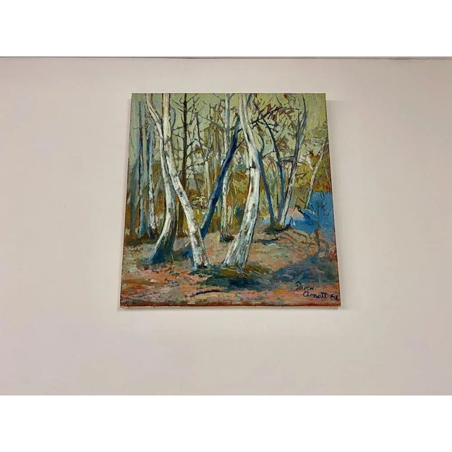 Trees, 1960s, Oil on Canvas, Framed For Sale - Image 7 of 10