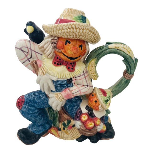 Fitz & Floyd "Harvest" Scarecrow Tea Pot For Sale