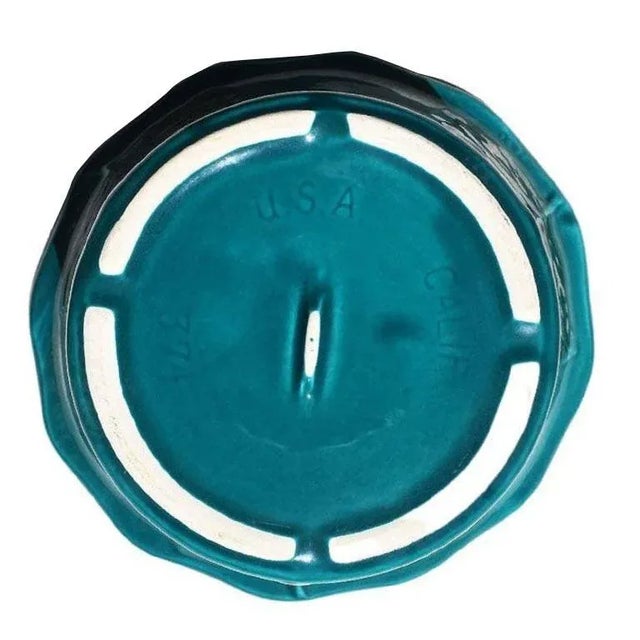 Mid-Century Modern Green Polychrome Majolica Ceramic Serving Tureen Set California Pottery - Mid 20th Century For Sale - Image 3 of 7