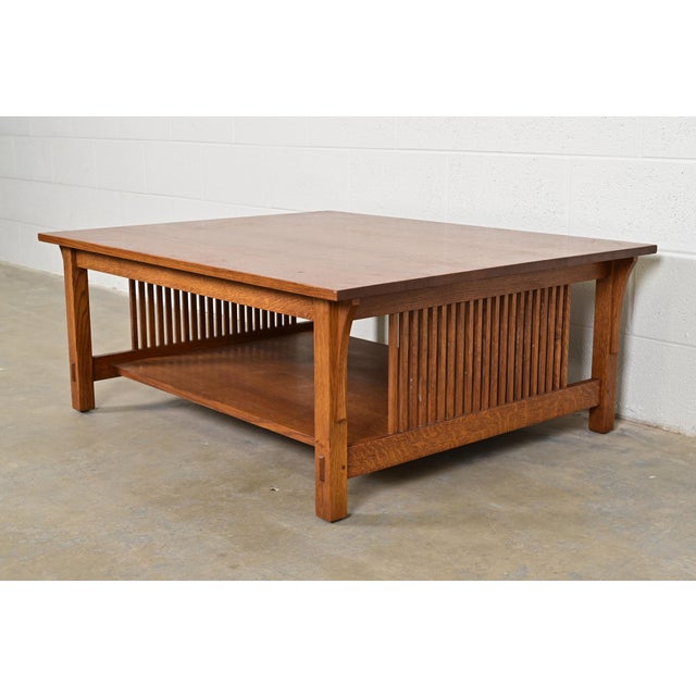 Stickley Mission Oak Arts & Crafts Spindle Coffee Table For Sale - Image 12 of 12