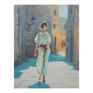 Original Oil Painting of Cityscape