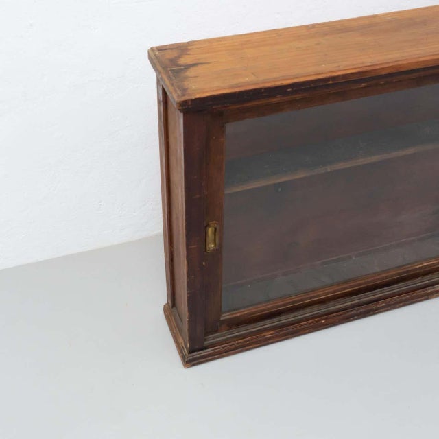 French, 20th Century, Vintage Glass and Wood Vitrine Showcase For Sale - Image 6 of 18