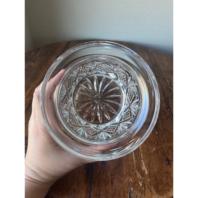 Glass Waterford Crystal Kelley Pattern Cookie Jar, No Lid For Sale - Image 7 of 9