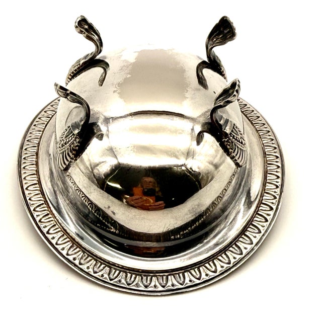 European Silver Plate Serving Bowl Trinket Dish For Sale - Image 4 of 11