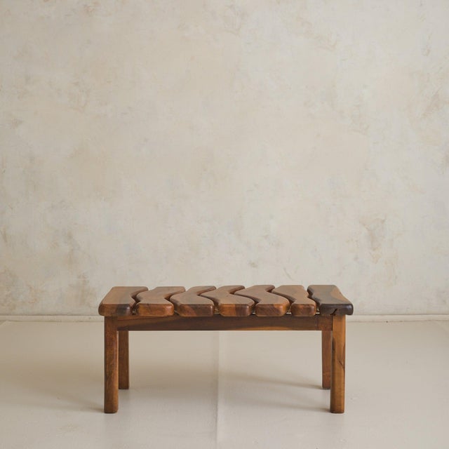 Brutalist French Brutalist Olive Wood Coffee Table, 1960s For Sale - Image 3 of 11