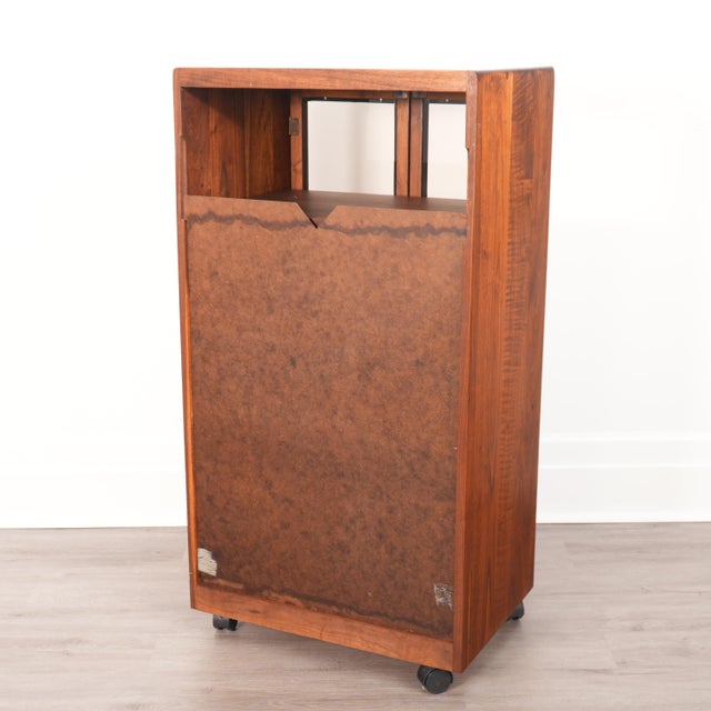 Vintage Sonrise Audio Systems Solid Walnut Stereo & Record Cabinet For Sale - Image 10 of 10