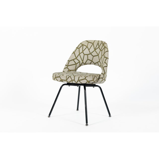 Knoll Eero Saarinen Executive Side Chair for Knoll Mid Century Modern Black Metal For Sale - Image 4 of 15