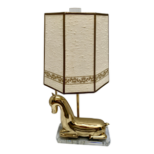 Midcentury Brass Figural Franz Hagenauer Table Lamp