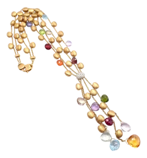 Marco Bicego Yellow Gold Paradise Gemstone Diamond Necklace
