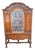 Antique 1920s Jacobean Revival Walnut Dining Room China Cabinet / Bookcase For Sale