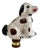 Staffordshire Spaniel Dog Lamp Finial on Brass Hardware For Sale