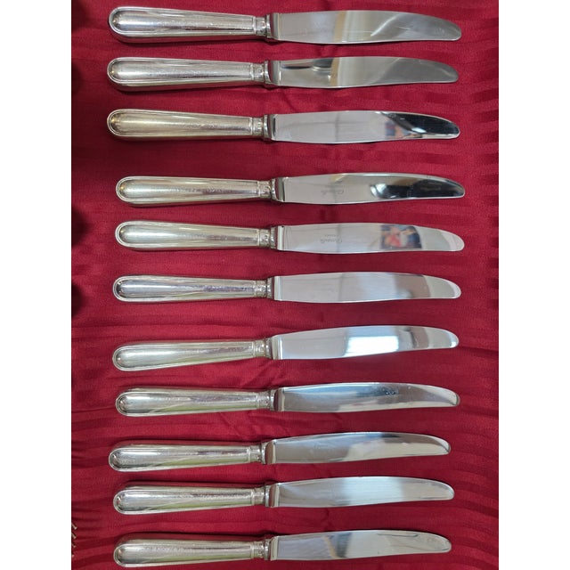 Minimalism 1970s Christofle Albi Silver Plated Flatware - 44pcs For Sale - Image 3 of 12