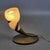 Modernist Horn-Shaped Table Lamp in Brass and Satin Glass, 1960s For Sale - Image 9 of 16