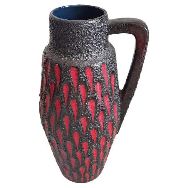 Vintage Ceramic Fat Lava Floor Vase by Scheurich Keramik, 1960s For Sale